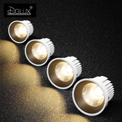 China DGLUX modern cheap price 9w~40w RA90 cob recessed led downlight 2700K~6000K indoor dimmable hotel home apartment down light for sale