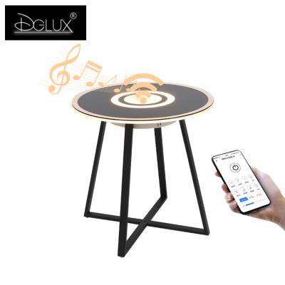 China 2021 Music Player Fashion Syetem RGB LED Light 8W Smart Music Lighting Tea Breathing Smart Coffee Table Music Player for sale