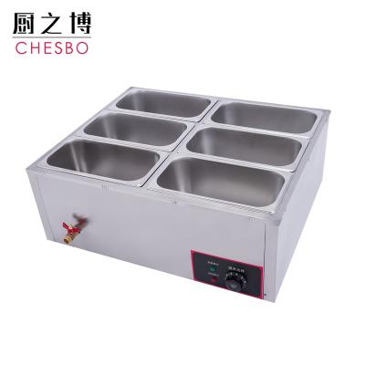 China Six Catering Equipment Commercial Kitchen Food Display Food Warmer Food Warmer Gastronorm Pans 71*60*27cm for sale