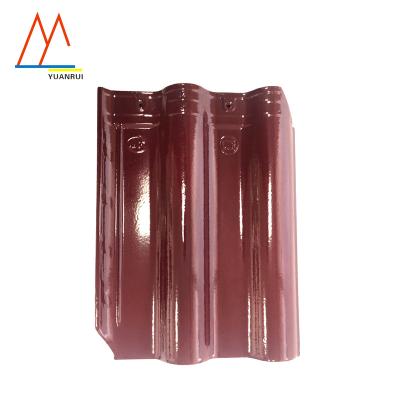 China Roof_tiles_prices Traditional Red Glazed Roof Tile Clay Coatings for sale