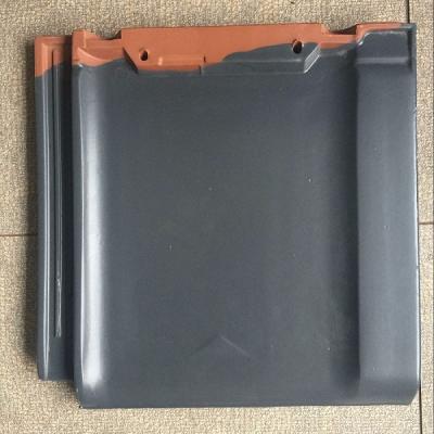 China Hotel Clay Roof High Quality Black 345*350mm Waterproof Flat Roof Tiles for sale