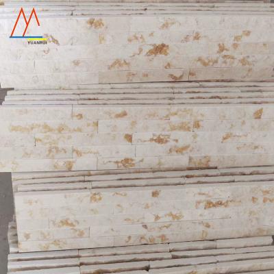 China modern natural landscaping natural mix stone ledge stone facade colorful crushed gold white stone for sale