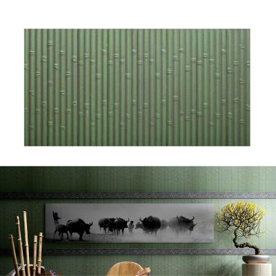 China Cheap Glazed Metal Tiles Price Stone Wall Tiles Look Like Bamboo In Ceramic Wall Decoration Design for sale