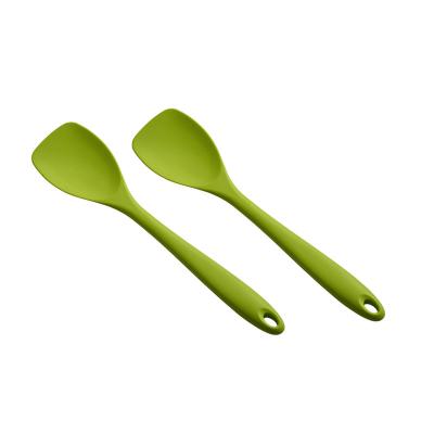 China Disposable Kitchen Silicone Heat Resistant Cooking Tools Salad Mixing Spoon, Fried Rice Tool Vegetables, Cooking Silicone Deep Fryer Ladle for sale