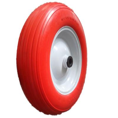 China Tool Cart Flat Tire PU Foam Freewheel for wheelbarrowv3.50-8 for sale