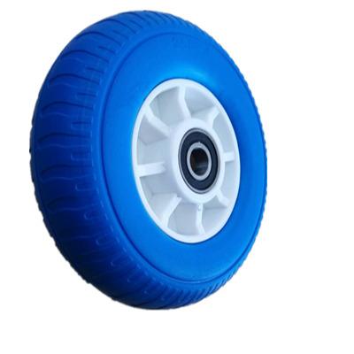 China Tool cart 8 inch PU foam wheel 2.50-4 with plastic rim and bearing for Korean market for sale