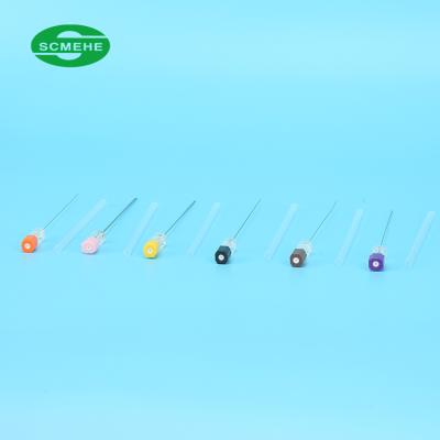 China Disposable Sterile Color Coded Point Pencil Disposable Quincke Dot Spinal Anesthesia 18g 27g Needle for sale