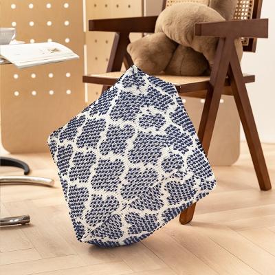 China New Arrivals Style Removable Modern Designer INS Cover High Quality Luxury For Living Room Floor Decoration Bean Bag Stool Ottoman Chair for sale