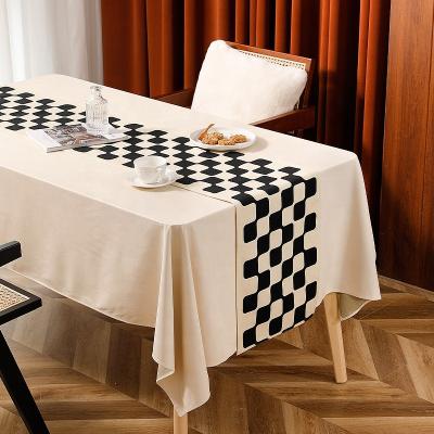 China 2022 Modern Modern Style CSI Amazon Tending Products Wedding Decor Velvet Soft Polyester Table Runner For Table Decoration for sale