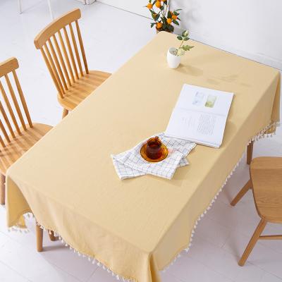 China Modern design cotton-polyester wedding multi-size home table decoration durable wholesale hot sale Fil-dye friendly tablecloth for sale