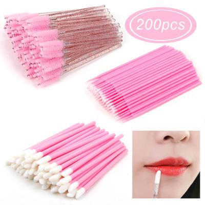 China Cleansing Highlights and 200Pcs Disposable Forehead Eyelash Sweeps Eyelashes Microbrush Lash Extension Lip Brush Micro Cotton Pad Micro Magic Wands Accessories Different for sale