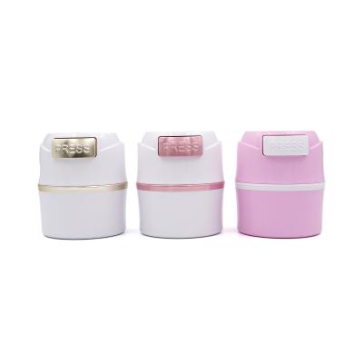 China For glue storage during lash extension or other beauty use matte 2021 fashion eyelash glue storage jar container adhesive holder operated sealed carbon storage jar electroplating button for sale