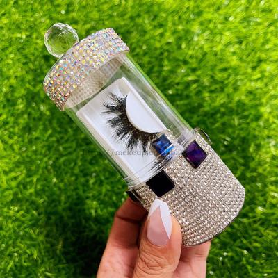 China Luxury Good Quality Diamond Lash Box 3D 5D Mink Eyelashes Short Length 15mm 25mm Custom Your Own Brand Eyelashes for sale