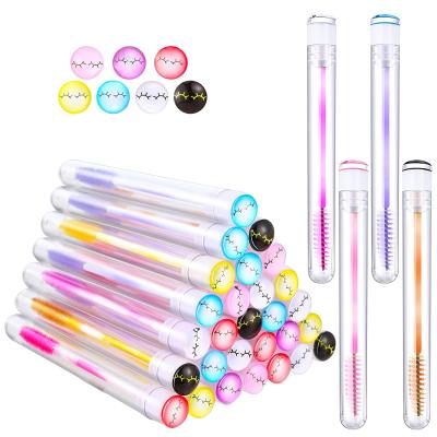 China Brow Eyelash Template Eyebrow Brush Tube Highlight Brushing and Makeup Brushes Separate Mascara Wand Tube Crystal Eyelash Brush Eyelash Extension Tools for sale