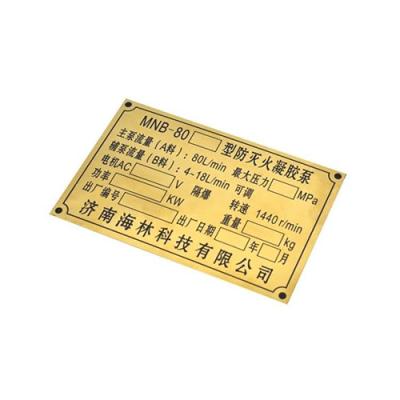 China Cheap corrosion resistance and fashionable nameplate custom chemical etching printer is metal nameplate for sale