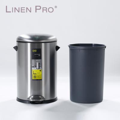 China Sustainable Wholesale Luxury 6L Double Layer Metal Trash Can For Hotel for sale