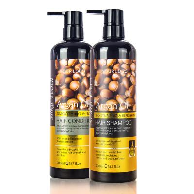 China Nourishing Private Label Hair Shampoo and Conditioner Set Morocco OEM Bottle Anti Age Moroccan Argan Oil Shampoo for sale