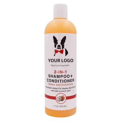 China Sustainable OEM ODM Factory Customized 2-in-1 Pet Puppy Shampoo and Conditioner fresh n clean  for dogs for all breeds for sale