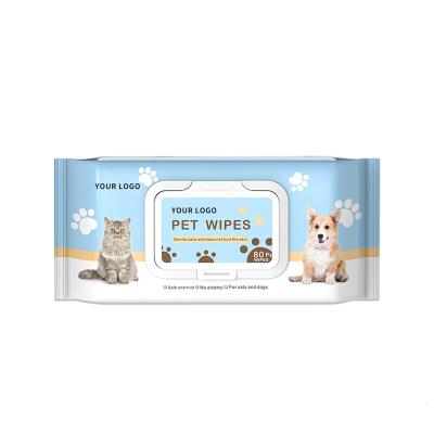 China Stocked OEM ODM Factory Customized Pet puppy wipes dog cleaning wipes dog grooming wipes for all breeds for sale