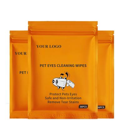 China Stocked OEM ODM Factory Outlet PET Disposable eye cleaning finger wipes best pet eye wipes for dogs for all breeds for sale