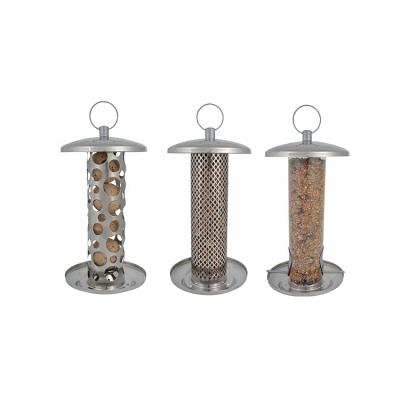 China Viable Esschert Design FB393 Seed Suetball Nut Stainless Steel Metal Bird Feeder Hanging Wholesale Outdoor Bird Feeder for sale