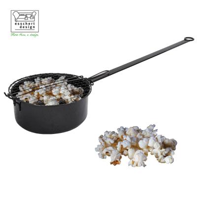 China FF157 Carbon Steel Outdoor Used Travel Cooking Pans Popcorn Pan Camping for sale