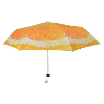 China Minimalist Cute Folding Umbrellas UV Protection Sunshade Pattern Automatic Fruit Umbrella for sale