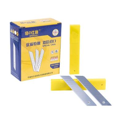 China Steel Carbon Steel 18mm Snap Off Black Cutter Blade for sale