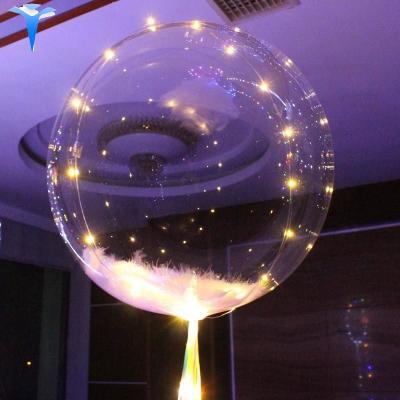 China Helium Balloons 18 Inch Reusable White Led Inflatable Balloon 60cm/100cm/120cm for sale