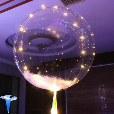 China Wholesale Glowing Red Led Balloon Uo Light Balloons 60cm/100cm/120cm for sale