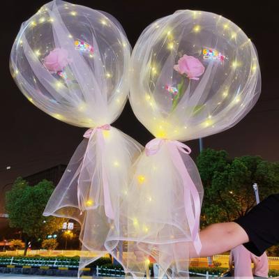 China In the event & Party Supplies Led Balloons Lights Wedding Balloon Rose Petals Lights With Flower Inside for sale