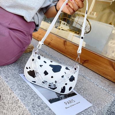 China 2022 High Quality New Arrivals Trending Products Mini Women Handbag Cow Print Ladies Shoulder Bag Purses and Handbags Luxury Women Bags for sale