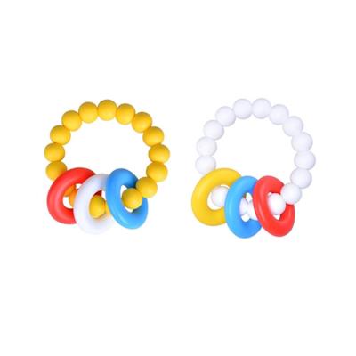 China Soft Toy Amazon Hot Sale New Design Kids Baby Teething Ring Toys Silicone Teethers BPA Free Baby Teether for sale