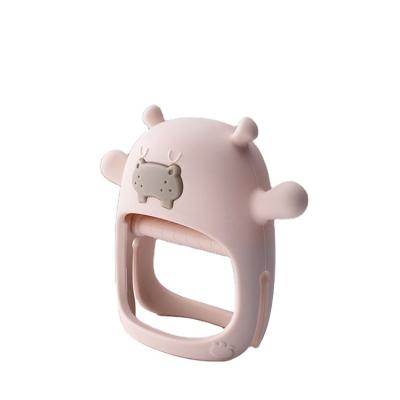 China Soft Toy Hot Selling Products 2022 Food Grade Silicone Toddler Teether Bear Shape Wrist Silicone Baby Teether for sale