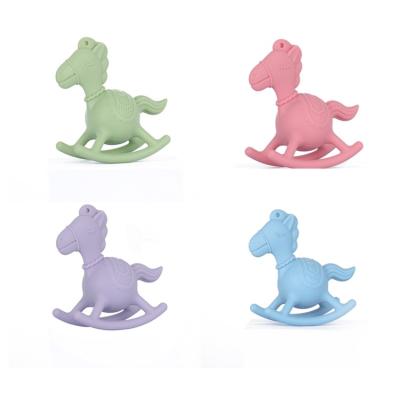 China Toy Factory Direct Sell Soft Non-Toxic Baby Teether Silicone Toys Chewable Baby BPA Free Food Grade Funny Horse Silicone Teether for sale