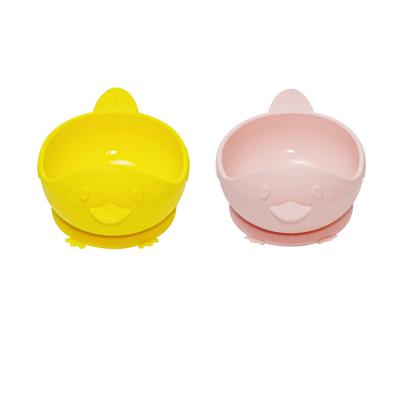 China Customized BPA Free Logo Silicone Baby Suction Bowl BPA Free Kids Feeding Silicone Bowl for sale