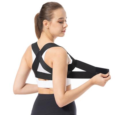 China Adjustable Elasticity Breathable Adjustable Back Posture Corrector Shoulder Support Back Pose Corrective Brace for sale