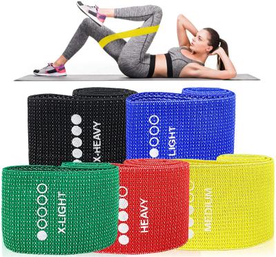 China Bodybiulding 5 Levels Physiotherapy Fitness Training Bands Resistance Exercise Cloth Booty Workout Bands For Legs And Buttt In 5.8cm Width for sale