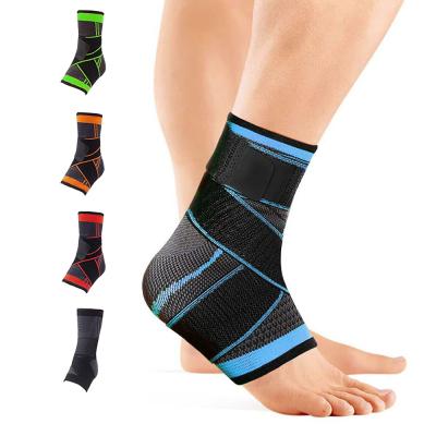 China Home\Gym\Sports Performance Customize Logo Adjustable Ankle Support Elastic Ankle Bandage Compression Sleeve for sale