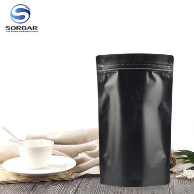 China Bag Packaging Valve Moisture Proof Drip With Custom Printed Coffee Pouches Zipper Beans Paper Flat Bottom Side Gusset Coffee Bags for sale