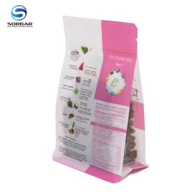 China Nut 300Ml Flat Bottom Nylon Bag Candy Bags Spice Mart Moisture Proof Transparent Bag Zipper Clear Plastic Coffee Mate Aluminum Foil Stand Up for sale