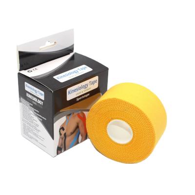 China Custom Waterproof Cotton Sports Leg Kinesiology Tape Elastic Compression Tape Printed Kinesiology for sale