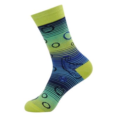 China Breathable Breathable Socks Fabric Mens Cotton Socks Funny Pattern Custom Design Dress Sock For Man for sale