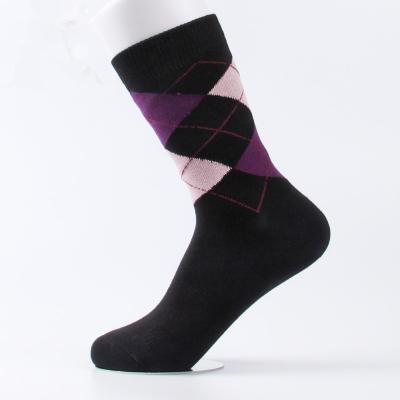 China Wholesale Fashion Breathable Cotton Argyle Socks For Women GSW-714 for sale