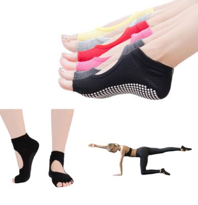 China Wholesale Women Anti Slip Yoga Gym Dance Sports Exercise Anti Slip Cotton Non Slip Massage Fitness Yoga Socks for sale