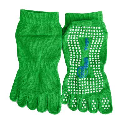 China Anti Slip Anti Slip Soft Cotton Five Finger Yoga Socks for sale