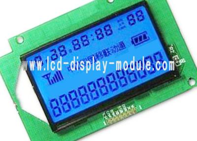 China Blue Backlight Customized segment LCD Display Module  driving 1/6 duty 1/4 bias for sale