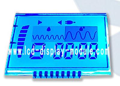 China 6 o'clock Blue LED Segment LCD Display module with backlight PIN connector for sale