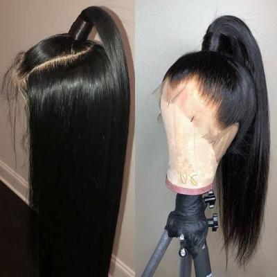 China Archilan Hair Brazilian Hair Hd Preplucked Silky Straight Transparent Hair Wig 360 Lace Frontal Wave Closure for sale