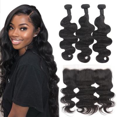 China ALL Wholesale Price Body Wave Virgin Indian Remy Hair Weave , Brazilian Welf Hair Double Bundles For Black Woman for sale